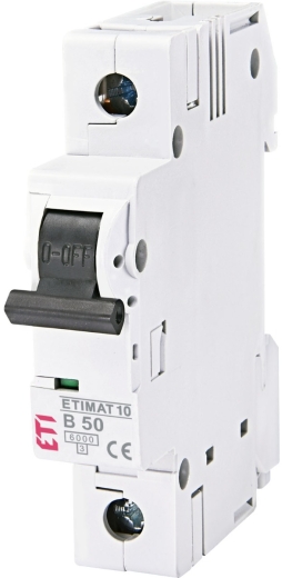 Автоматичний вимикач ETI 002121721 ETIMAT 10 1p B 50А (6 kA) - 1