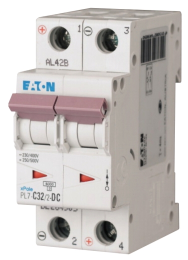 Автоматический выключатель Eaton PL7-C32/2-DC 500В DC 32А C - 1