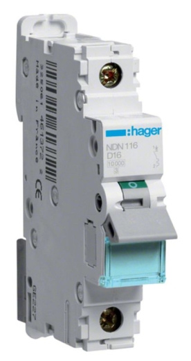 Електроавтомат NDN116 (1p, D, 16А) Hager - 1