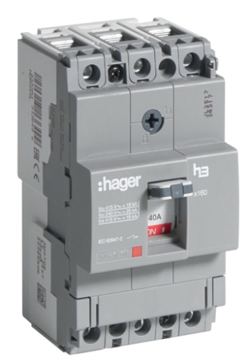 Автоматический выключатель Hager x160, In=40А, 3п, 18kA - 1