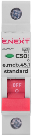 Модульный автоматический выключатель E.NEXT e.mcb.stand.45.1.C50 - 2