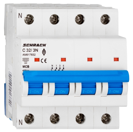 Автоматичний вимикач Schrack AM617832 6кА 32А 3P+N C - 1