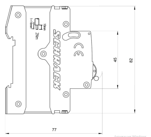 Автоматический выключатель Schrack AM418520 4,5кА 20А 1P+N х-ка B - 7