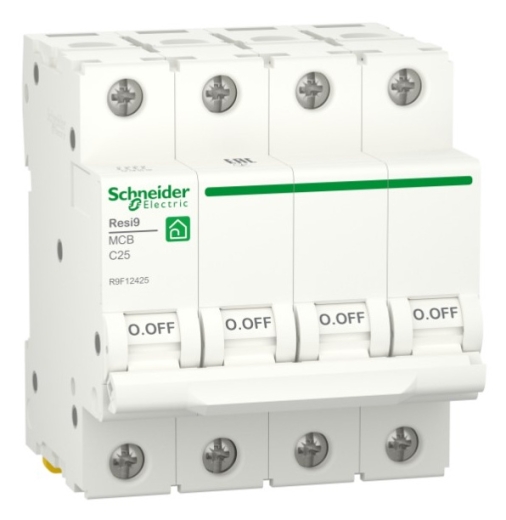 Автоматический выключатель Schneider Electric R9F12425 RESI9 6кА 4P 25A C - 1