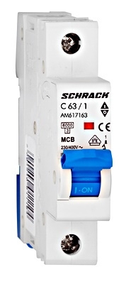 Автоматичний вимикач 63А 1P 6кА, Schrack Technik - 1