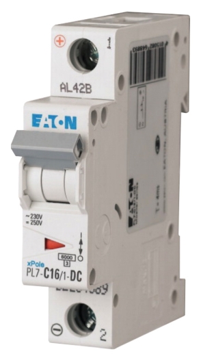 Автоматичний вимикач Eaton PL7-C16/1-DC 250В DC 16А C - 1