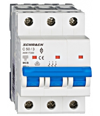 Автоматичний вимикач 50А 3P 6кА, Schrack Technik - 1