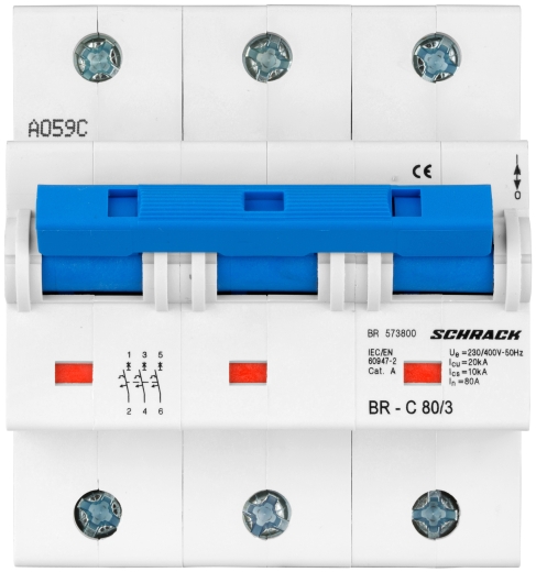 Автоматичний вимикач Schrack BR573910 20кА 100А 3P C - 2