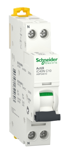 Автоматичний вимикач Schneider Electric Acti9 A9P54610 1P+N 10А C 6кА - 1