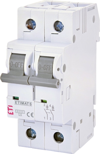 Автоматичний вимикач ETI 002143507 ETIMAT 6 2p C 1.6A (6kA) - 1