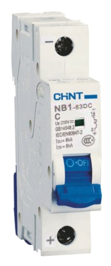 Модульний автоматичний вимикач Chint NB1-63DC 1P C25A DC 250В 6кА (182708) - 1