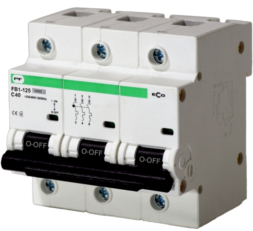 Автоматический выключатель Promfactor ECO FB1-125 3P C 40A 10кА (FB1C30040) - 1