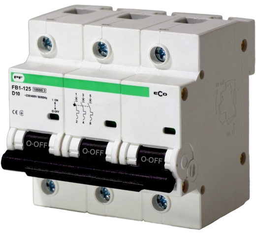 Автоматичний вимикач Promfactor ECO FB1-125 3P D 10A 10кА (FB1D30010) - 1