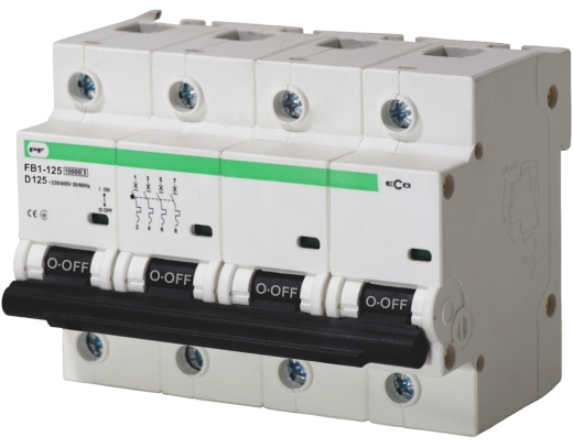 Автоматичний вимикач Promfactor ECO FB1-125 4P D 125A 10кА (FB1D4125) - 1