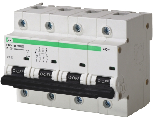 Автоматичний вимикач Promfactor ECO FB1-125 4P D 100A 10кА (FB1D4100) - 1
