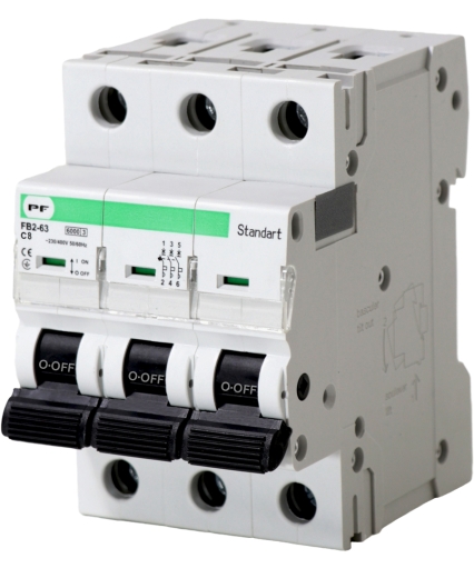 Электро-автомат Promfactor STANDART FB2-63 3P C 8A 6кА (FB2C3008) - 1