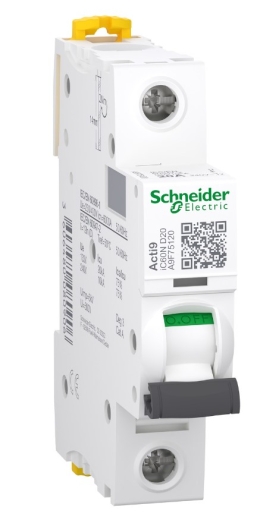 Автоматичний вимикач Schneider Electric iC60N A9F75120 1P 20A D - 1