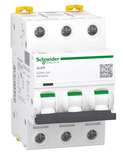 Автоматичний вимикач Schneider Electric A9F89340 iC60H 3P 40A C - 1