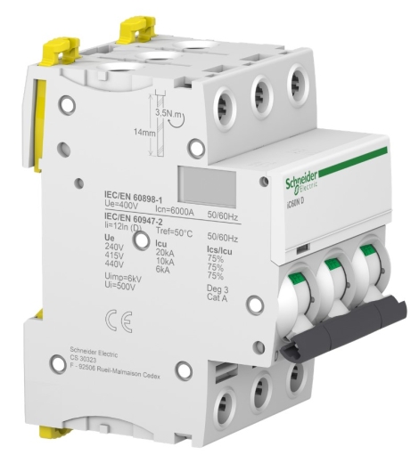 Автоматический выключатель Schneider Electric iC60N A9F75350 3P 50A D - 3