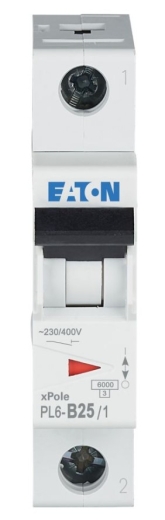 Автоматичний вимикач Eaton PL6-B25/1 6кА 25A - 2