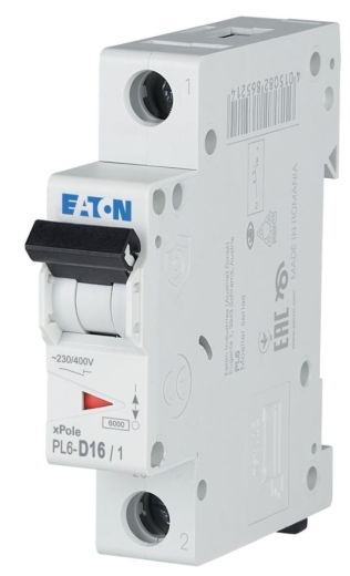 Автовыключатель Eaton PL6-D16/1 6кА 16A - 3