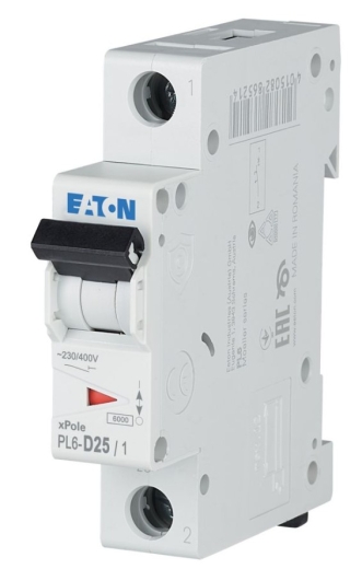 Автоматичний вимикач Eaton PL6-D25/1 6кА 25A - 3