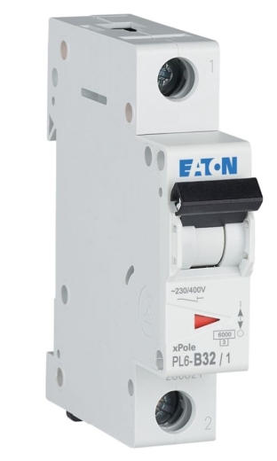 Автоматичний вимикач Eaton PL6-B32/1 6кА 32A - 1