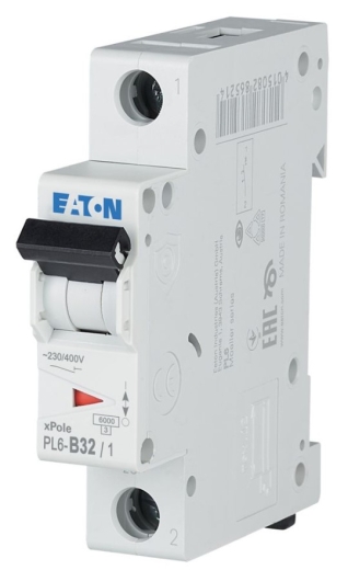Автоматичний вимикач Eaton PL6-B32/1 6кА 32A - 3