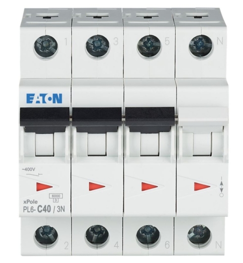 Автоматичний вимикач Eaton PL6-C40/3N 6кА 40A - 2
