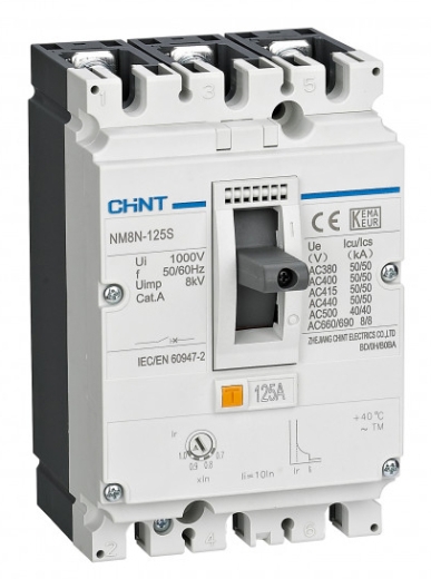 Корпусный автоматический выключатель Chint NM8N-125S TM 100 3P - 1