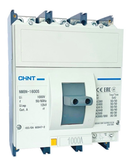 Корпусний автоматичний вимикач Chint NM8N-1600S TM 1250 3P - 1