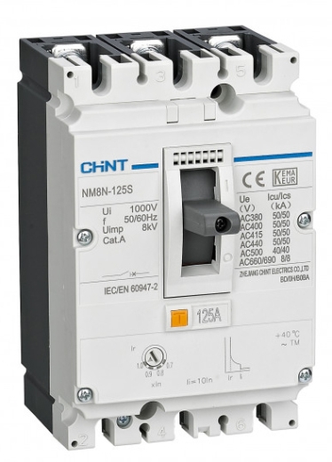 Корпусний автоматичний вимикач Chint NM8N-125S TM 40 3P - 1