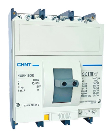 Корпусний автоматичний вимикач Chint NM8N-1600S TM 1600 3P - 1