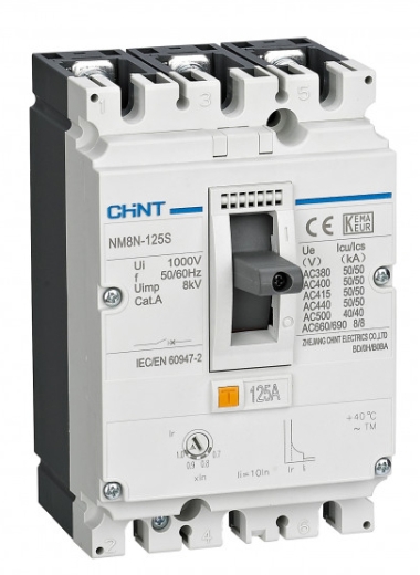 Корпусный автоматический выключатель Chint NM8N-125S TM 125 3P - 1