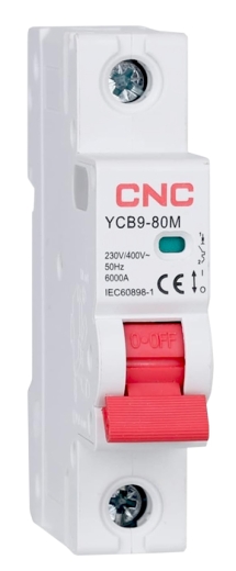Модульний автоматичний вимикач CNC YCB9-80M 1Р 10kА С 4А (Б00043979) - 1
