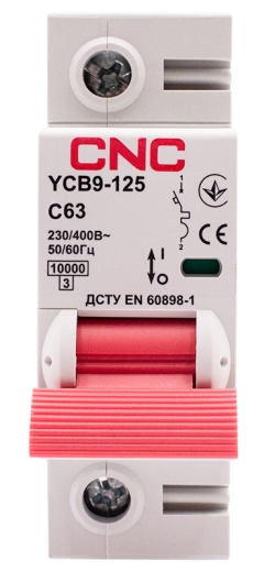 Автоматичний вимикач CNC YCB9-125 1Р 63А 10kA C - 1