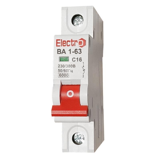 Автоматический выключатель ElectrO 60VA63C1003 ВА1-63 1P 3А 6кА C - 1