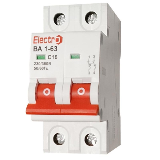 Автоматический выключатель ElectrO 60VA63C2050 ВА1-63 2P 50А 6кА C - 1