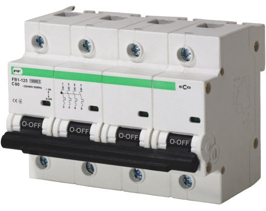 Електро-автомат Promfactor ECO FB1-125 4P C 80A 10кА (FB1C40080) - 1