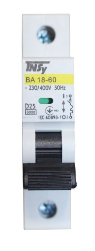 Автоматичний вимикач TNSy ВА18-60 1Р 25А 6кА D (TNSy5504779) - 3