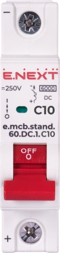 Модульный автоматический выключатель E.Next e.mcb.stand.60.DC.1.C10 1р 10А C 6кА DC (s081005) - 3