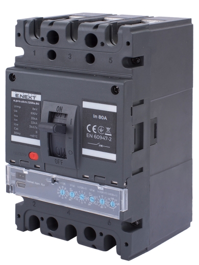 Автоматичний вимикач E.Next e.pro.ukm.125Re.80 3P 80А (p087002) - 1