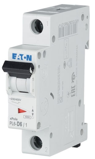 Автоматичний вимикач Eaton Moeller PL6-D6/1 - 1