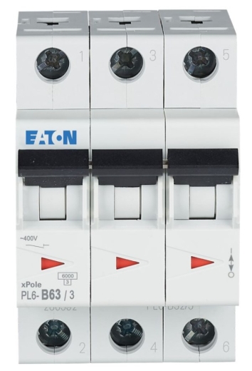 Автоматичний вимикач Eaton Moeller PL6-B63/3 - 1