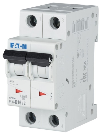 Автомат електроживлення Eaton PL6-B16/2 - 1