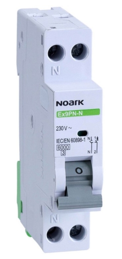 Автоматичний вимикач NOARK Ex9PN-N 6kA C 20A 1+N (101618) - 1