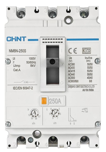Автоматичний вимикач в литому корпусі Chint NM8NDC-250Q TM 160 3P DC750В - 1