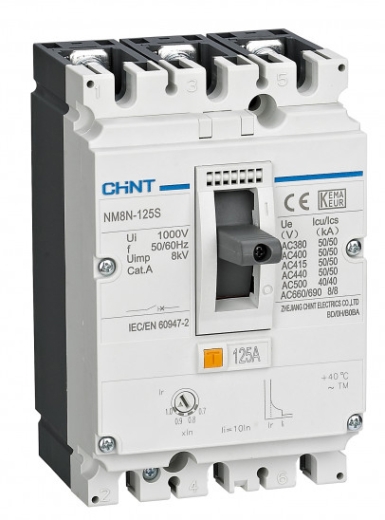 Корпусный автоматический выключатель Chint NM8N-125S TM 80 3P - 1