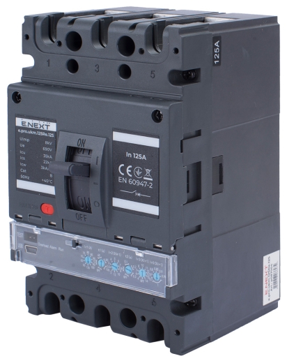 Автоматичний вимикач E.Next e.pro.ukm.125Re.125 3P 125А (p087004) - 1