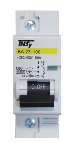 Автоматичний вимикач TNSy ВА27-100 1Р 80А 10кА C (TNSy5504834) - 3